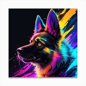 Colorful German Shepherd Canvas Print