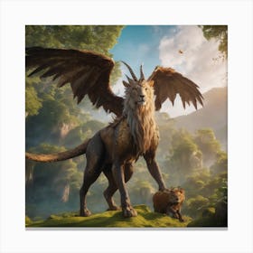 Dragon And The Hare Canvas Print