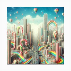 Rainbow City 1 Canvas Print