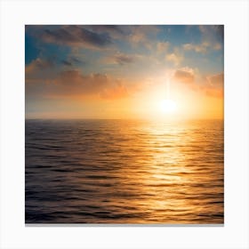 Sunset Over The Ocean Canvas Print