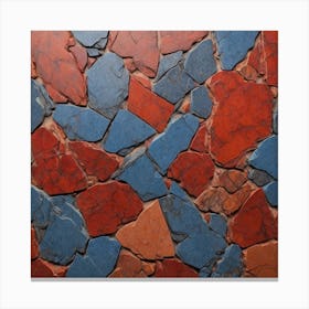 Red and blue Granite Canvas Print
