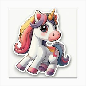 Unicorn Sticker 32 Canvas Print