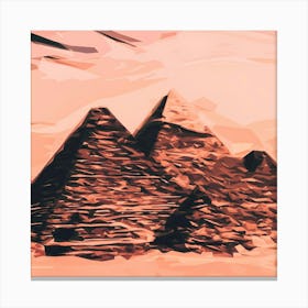 Pyramids Egypt Nature Monumental Architecture Canvas Print