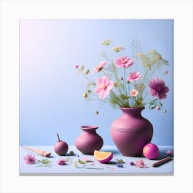 Flowers In Vases Canvas Print