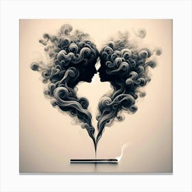 Heart Of Smoke Canvas Print