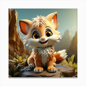 Cute Fox 85 Canvas Print