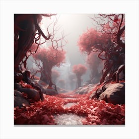 Red Forest Canvas Print