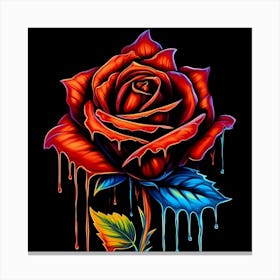 Dripping Rose 5 Canvas Print