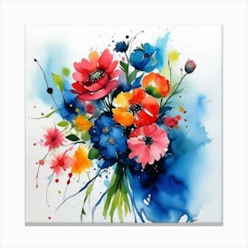 Bouquet Of Flowers Canvas Print