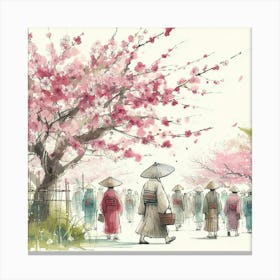 It´s spring time, watercolour Canvas Print