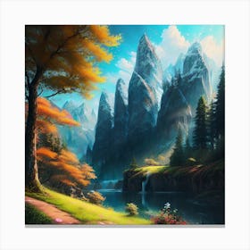Fantasy Landscape Painting 4 Canvas Print