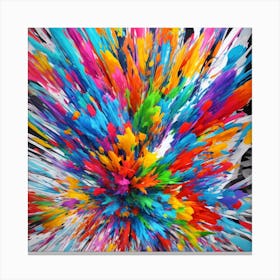 Colorful Paint Splashes Canvas Print