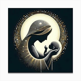 Mother And Child Happy Mother's Day 16 Canvas Print