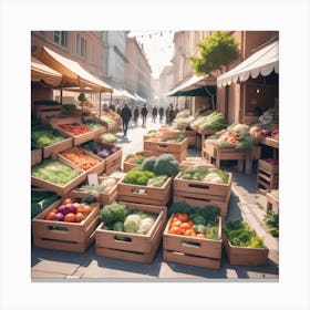 Street Market Canvas Print