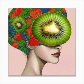 Kiwi Head 1 Canvas Print