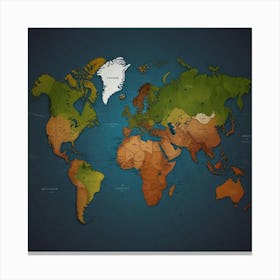 Default Create Unique Design Of World Map 2 Canvas Print