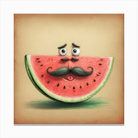 Watermelon Face 6 Canvas Print