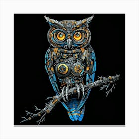 Robot Owl Canvas Print
