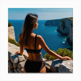 Woman In A Bikini 1 Canvas Print