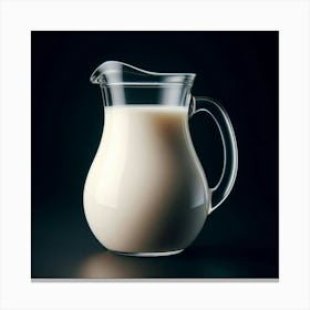 Milk In A Glass Jug Canvas Print
