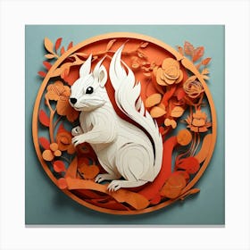 Minimalism, Squirrel 1 Canvas Print