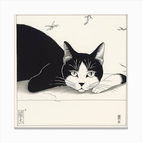 Cat Laying Down Canvas Print