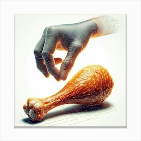 Hand Reaching For A Chicken Canvas Print