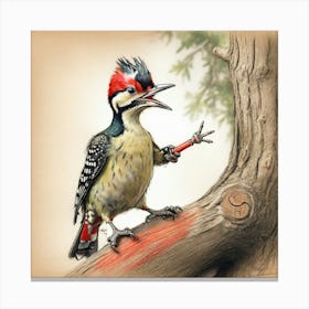 Woodpecker 9 Canvas Print