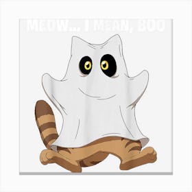 Cute Funny Cat Halloween Meow Canvas Print