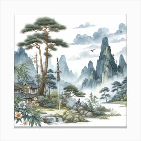 Jian Sword, China 3 Canvas Print