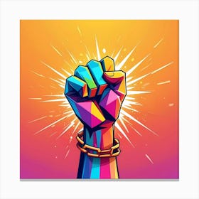 Rainbow Fist Canvas Print