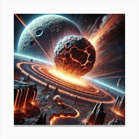 A Futuristic Sci Fi Scene Illustrating The Planeta Canvas Print