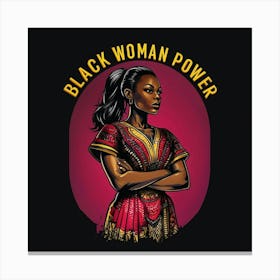 Black Woman Power Canvas Print