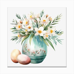 Easter Flowers In A Vase 1 Canvas Print