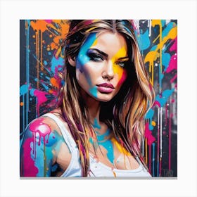 Splatter Girl 4 Canvas Print