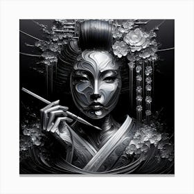 Creativel Geisha Illustration 161 Canvas Print