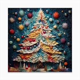 Festive Retro Paint Whirl Canvas Print