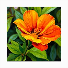 Orange Flower 1 Canvas Print