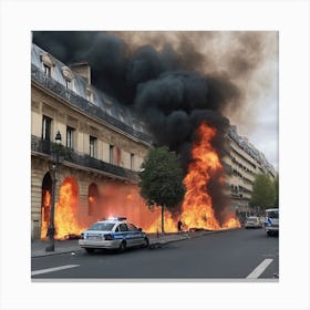 Paris Riots Canvas Print