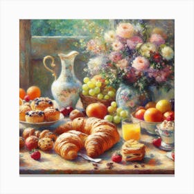 Breakfast On The Table Canvas Print