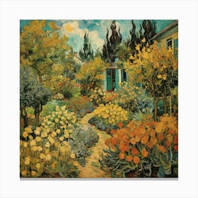 Garden By Vincent Van Gogh Art Print 2 Canvas Print