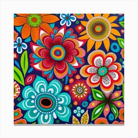 Colorful Flowers 4 Canvas Print