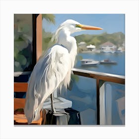 White Egret Canvas Print