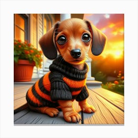 Dachshund Puppy Canvas Print