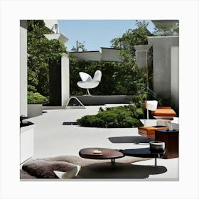 Modern Garden Furniture Canvas Print