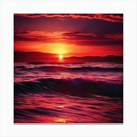 Sunset In The Ocean 16 Canvas Print