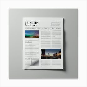 Newspaper Canvas Print