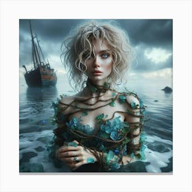 Shipwrecked Mermaid Canvas Print