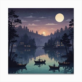 Night In The Woods Canvas Print