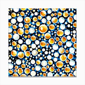 Bubbles On A Black Background Canvas Print